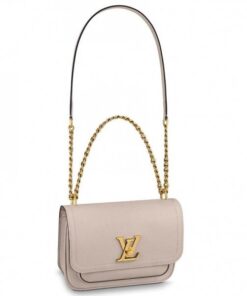 Replica Louis Vuitton Lockme Chain PM Bag In Griege Leather M57072 BLV683