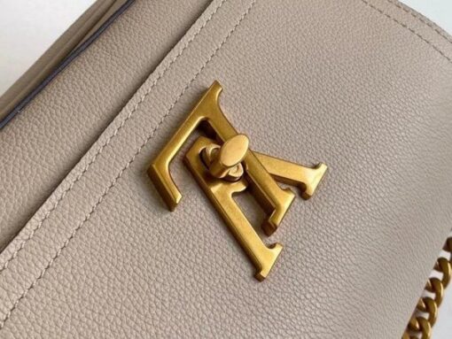 Replica Louis Vuitton Lockme Chain PM Bag In Griege Leather M57072 BLV683 6