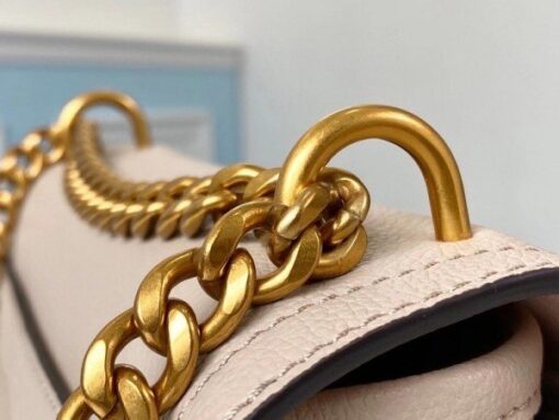 Replica Louis Vuitton Lockme Chain PM Bag In Griege Leather M57072 BLV683 7