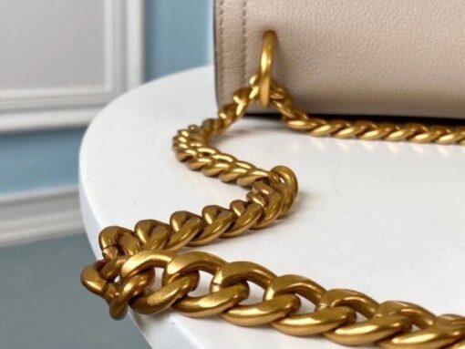 Replica Louis Vuitton Lockme Chain PM Bag In Griege Leather M57072 BLV683 8