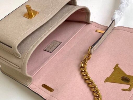 Replica Louis Vuitton Lockme Chain PM Bag In Griege Leather M57072 BLV683 10