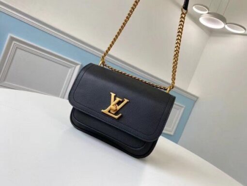Replica Louis Vuitton Lockme Chain PM Bag In Green Leather M57073 BLV684 2