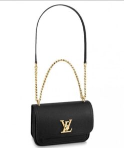 Replica Louis Vuitton Lockme Chain PM Bag In Green Leather M57073 BLV684