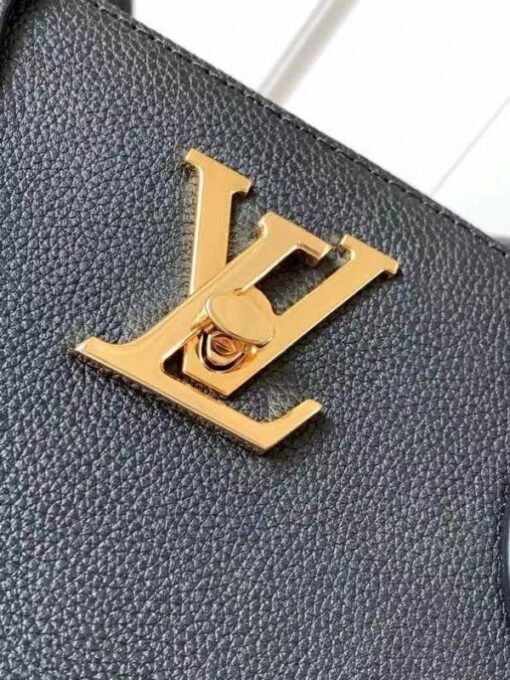 Replica Louis Vuitton Lockme Shopper In Black Leather M57345 BLV702 6
