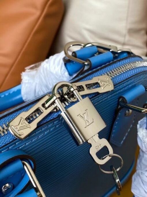 Replica Louis Vuitton Epi Alma BB Bag With Jacquard Strap M57426 BLV163 6