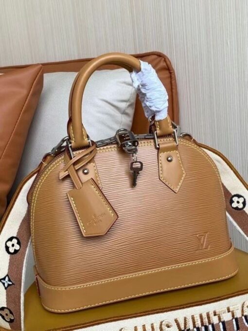 Replica Louis Vuitton Epi Alma BB Bag With Jacquard Strap M57540 BLV164 3