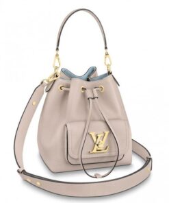 Replica Louis Vuitton Grey Lockme Bucket Bag M57688 BLV719