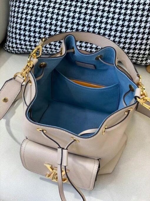 Replica Louis Vuitton Grey Lockme Bucket Bag M57688 BLV719 9