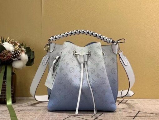 Replica Louis Vuitton Muria Bag Gradient Blue Mahina Leather M57853 BLV245 2