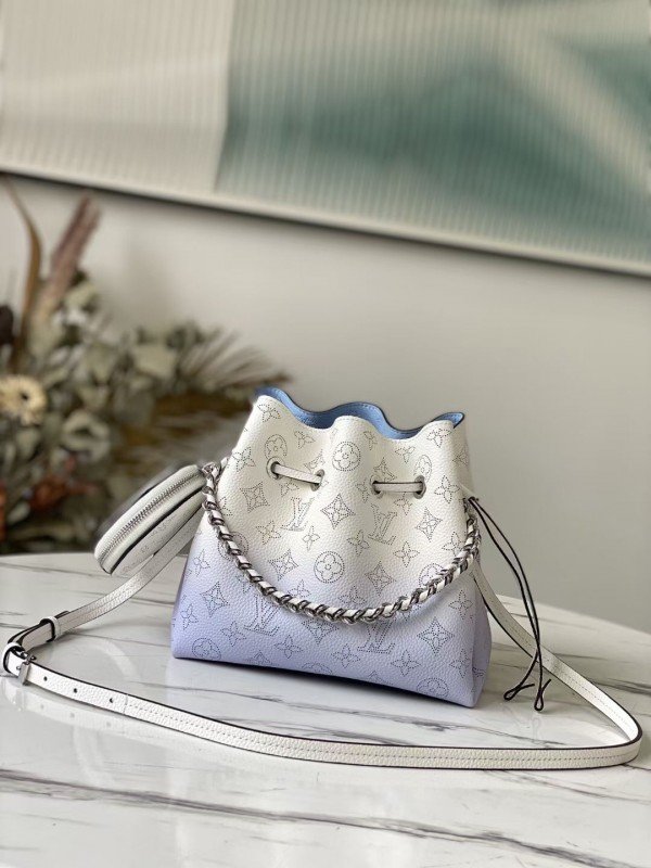 Louis Vuitton Blue And White Gradient Bella Bag Silver Hardware