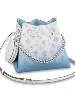 Replica Louis Vuitton Bella Bag In Gradient Blue Mahina Leather M57856 BLV247
