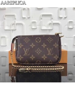 Replica Louis Vuitton Mini Pochette Bag Monogram Canvas M58009 BLV420 2