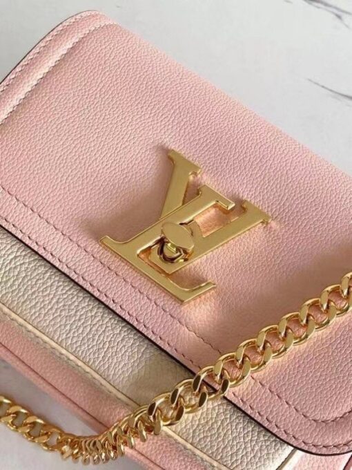 Replica Louis Vuitton Pink Lockme Tender Bag M58555 BLV712 5