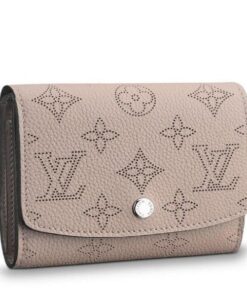 Replica Louis Vuitton Iris Compact Wallet Mahina Leather M62542 BLV965