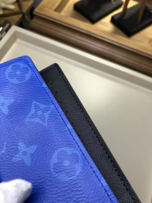 Replica Louis Vuitton Brazza Wallet Monogram Pacific Blue M63026 BLV1096 7