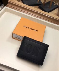 Replica Louis Vuitton Multiple Wallet Dark Infinity Leather M63235 BLV1045 2