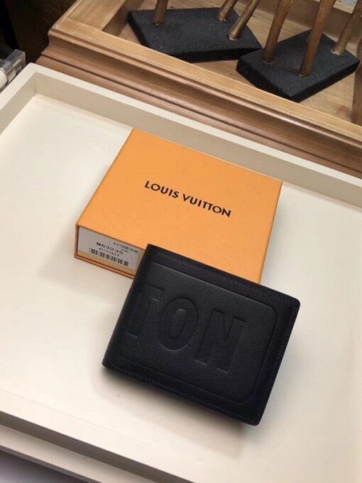 Replica Louis Vuitton Multiple Wallet Dark Infinity Leather M63235 BLV1045 2
