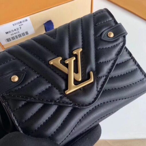 Replica Louis Vuitton Black New Wave Compact Wallet M63427 BLV1015 2