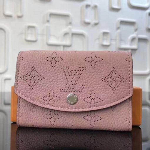 Replica Louis Vuitton Iris Compact Wallet Mahina Leather M62542 BLV965