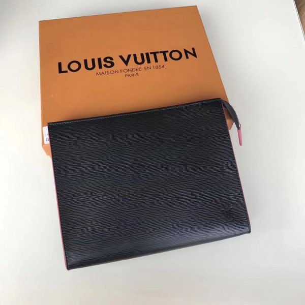 Louis Vuitton Pochette Voyage Clutch Bag MM Gray Graphite NWT And Box!