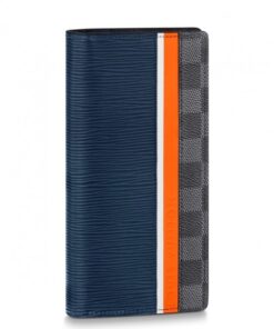 Replica Louis Vuitton Brazza Wallet Epi Damier Graphite M69540 BLV1059