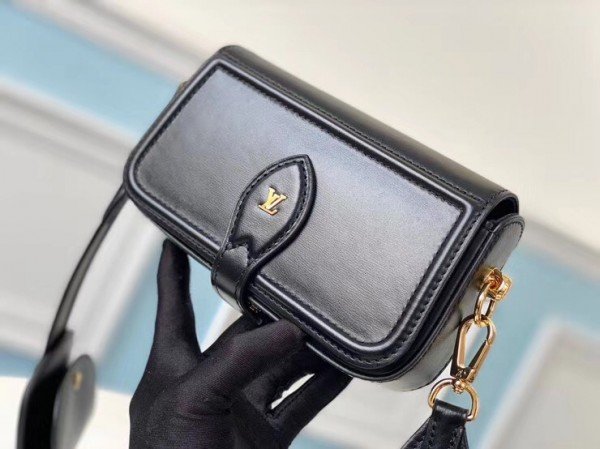 Replica Louis Vuitton Officier Bag In Black Calfskin M69841 BLV674 for Sale