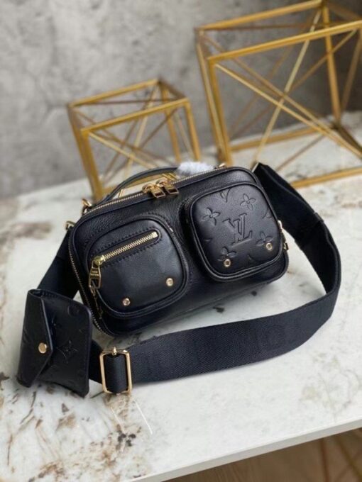 Replica Louis Vuitton Utility Crossbody Bag In Black Leather M80450 BLV716 2