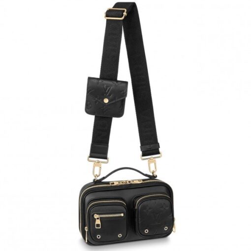 Replica Louis Vuitton Utility Crossbody Bag In Black Leather M80450 BLV716