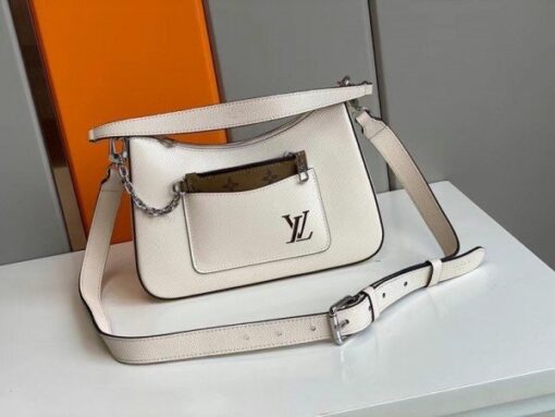 Replica Louis Vuitton White Marelle Bag Epi Leather M80688 BLV165 2
