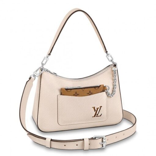 Replica Louis Vuitton White Marelle Bag Epi Leather M80688 BLV165