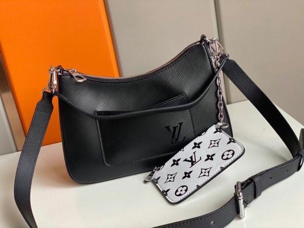 Louis+Vuitton+Marelle+Crossbody+Black+Epi+Leather for sale online