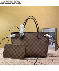 Replica Louis Vuitton Neverfull PM Bag Damier Ebene N41359 BLV098 2