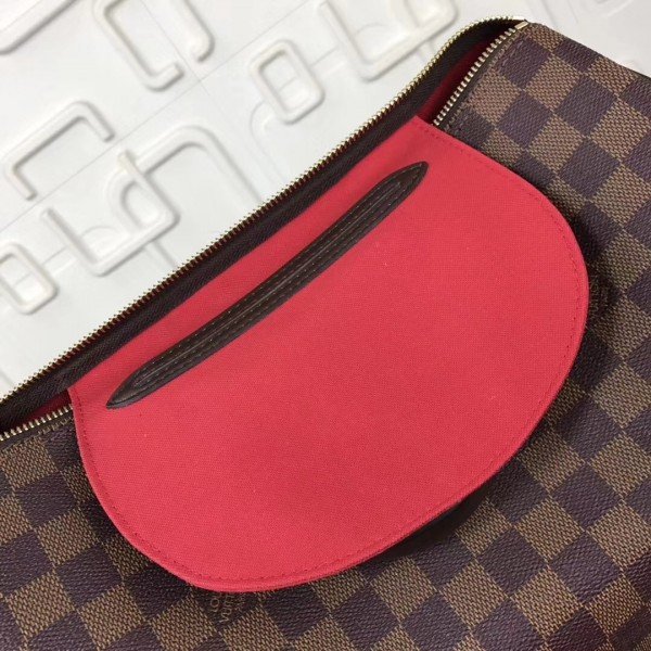 Louis Vuitton Speedy Size 30 Red N41364 Damier Ebene Canvas