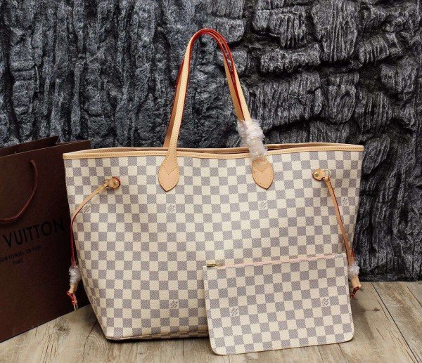 Replica Louis Vuitton Neverfull MM Bag Damier Ebene N41358 BLV113 for Sale