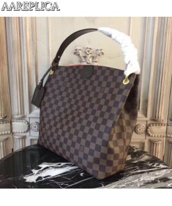 Replica Louis Vuitton Graceful PM Bag Damier Ebene N44044 BLV131 2