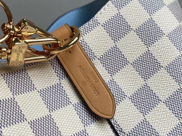 Replica Louis Vuitton Damier Azur NeoNoe MM With Braided Strap