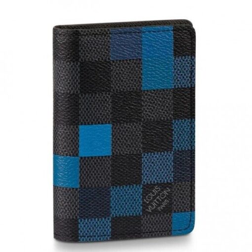 Replica Louis Vuitton Pocket Organiser Damier Graphite Pixel N60158 BLV1031