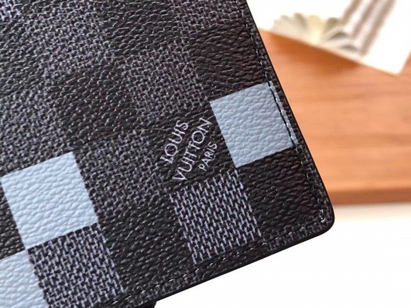 LV Slender Wallet Damier Graphite Pixel Blue - LuxuryTastic Replicas