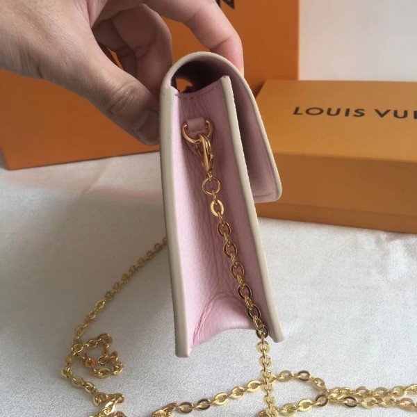 Replica Louis Vuitton Croisette Chain Wallet Damier Azur N60357