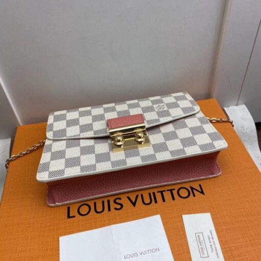 Replica Louis Vuitton Croisette Chain Wallet Damier Azur N60358 BLV047 4