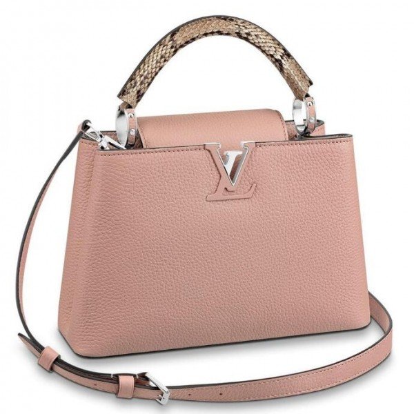Louis Vuitton Capucines Bb Metallic Grey Top Handle Handbag M21102