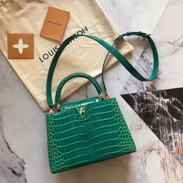 Capucines BB Bag - Luxury Shiny Crocodile Green