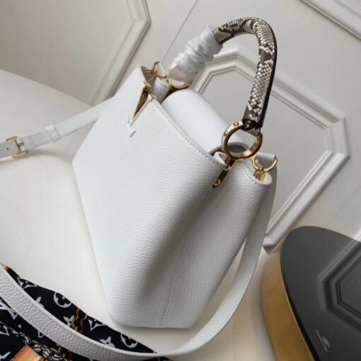 Replica Louis Vuitton Capucines PM Bag With Python Handle N93045 BLV835 3