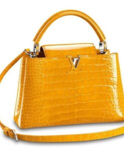 Replica Louis Vuitton Capucines PM Crocodile Bag N93417 BLV832