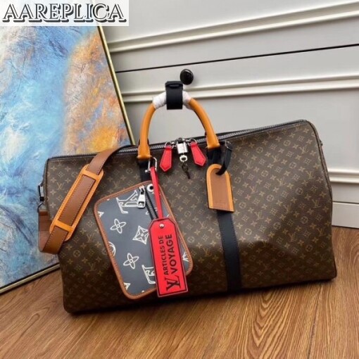 Replica Louis Vuitton Keepall Bandouliere 50 Patchwork Bag M56855 2