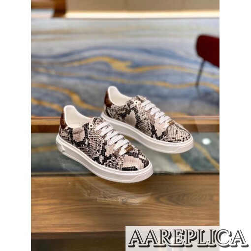Replica Louis Vuitton Time Out Sneakers In Embossed Python Leather 5