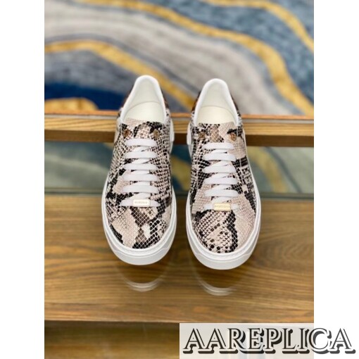 Replica Louis Vuitton Time Out Sneakers In Embossed Python Leather 6
