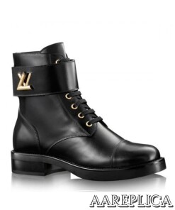 Replica Louis Vuitton Black Wonderland Ranger Boot