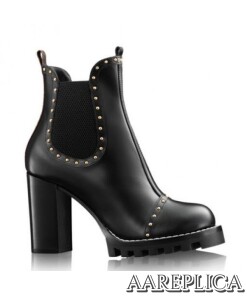 Replica Louis Vuitton Black Rockabily Ankle Boot