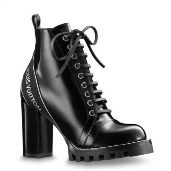Louis Vuitton Patent Calfskin Logo Star Trail Ankle Boots - Size 9